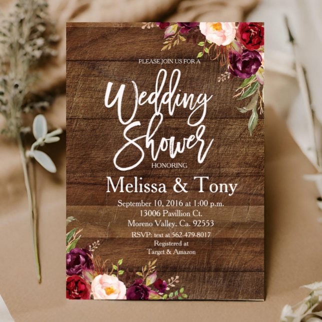 Rustic Wedding Shower Invitation (Creator Uploaded)