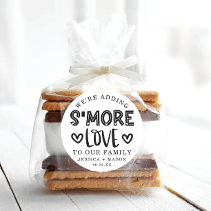 Rustic Wedding S'more Love Favour Classic Round St Sticker
