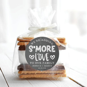 Rustic Wedding S'more Love Favour Classic Round St Sticker