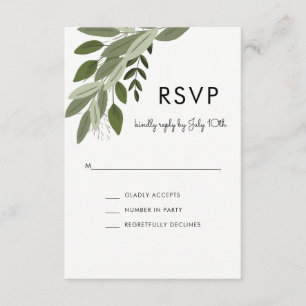 Rustic Wedding Sprigs, RSVP Card
