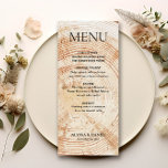 Rustic Wedding Tree Wood bark Grain  Menu<br><div class="desc">Introducing our Rustic Wedding Tree Wood Bark Grain Menu, the perfect addition to your rustic-themed wedding. These customizable menu cards feature a combination of modern and serif fonts for the menu title, creating a stylish and visually appealing design. The rustic wood grain background adds a touch of natural charm, further...</div>