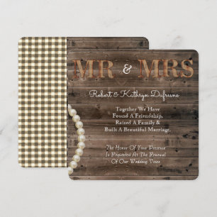 Rustic Wedding Vow Renewal Invitation