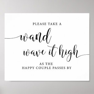 Rustic Wedding Wand Send Off Sign