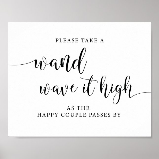 Rustic Wedding Wand Send Off Sign (Front)