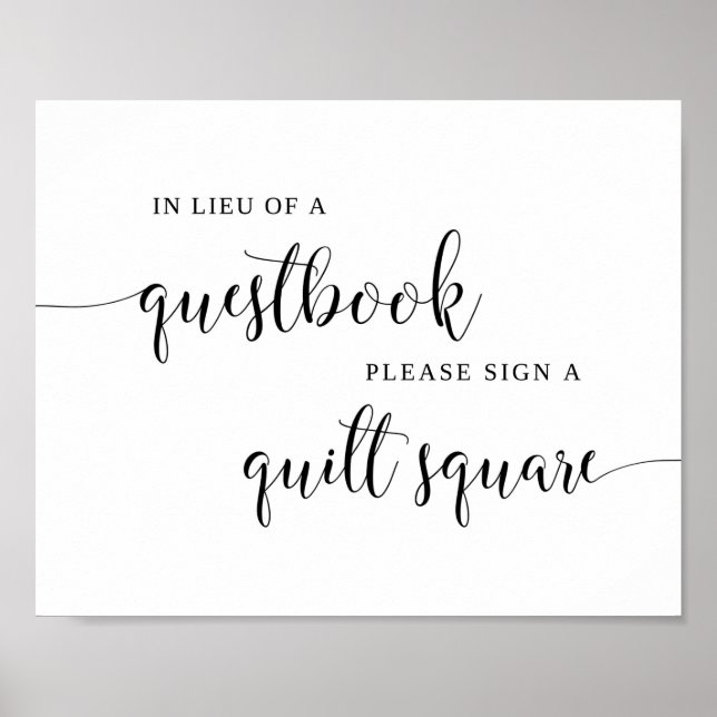 Rustic Wedding Wedding Quilt Guest Book Sign (Front)