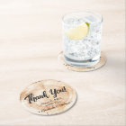 Rustic Wedding Wood Cut Thank You