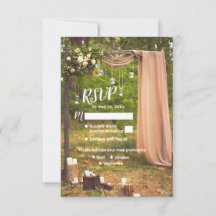 Rustic Wedding Wood  Peach Mason Candles Enclosure