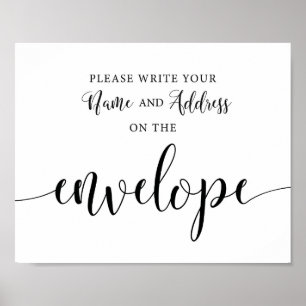 Rustic Wedding Write Your Address Sign