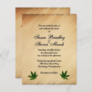 Rustic Weed Ticket Wedding Invitation