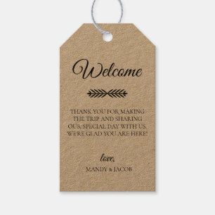 Rustic Welcome Wedding Gift Tags