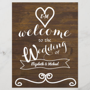 Rustic Welcome Wedding Sign Chalkboard Budget