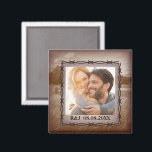 rustic western barn wedding photo save the date magnet<br><div class="desc">Announce your special day with our Rustic Western Barn Wedding Photo Save the Date Magnet, a charming way to ensure your guests remember the date. This personalized magnet features a cherished photo of the couple set against a rustic western barn backdrop, capturing the essence of your country-themed wedding. Crafted with...</div>