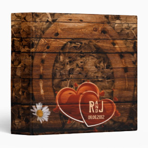Rustic Western Barn Wood Horseshoe Wedding Binder