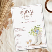 Rustic Western Boots Bridal Shower