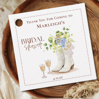 Rustic Western Bridal Shower Thank You Favour Tags