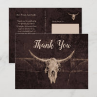 Rustic Western Brown Bull Skull Wedding Country