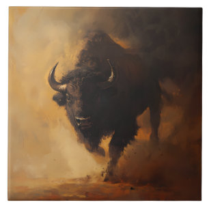 Rustic, Western Buffalo Accent Tile