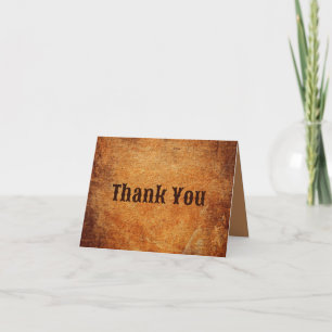 Rustic Western Country Cowboy Ranch Barn Thank You Card