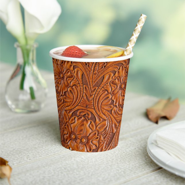 Rustic western country cowboy wedding favour paper cups (Insitu)
