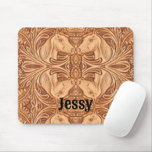rustic western country equestrian horse lover mouse pad