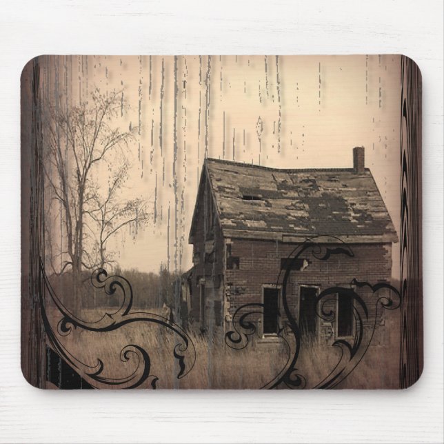 rustic western country farm barn wedding mouse pad (Front)