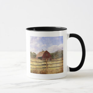 Rustic Western Country Farm Primitive Red Barn Mug