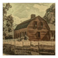 Rustic Western Country Farmhouse Chic Red Barn