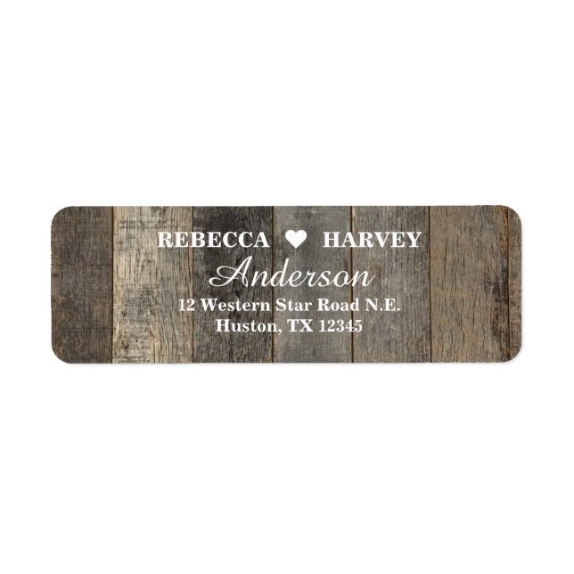 rustic western country woodgrain barn wedding (Front)