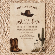 Rustic Western Cowboy Just Love Wedding