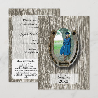 Rustic Western Graduation Party invitation