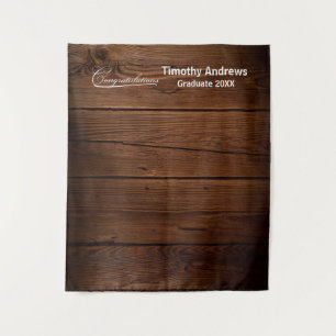 Rustic Western Graduation photo backdrop Tapestry