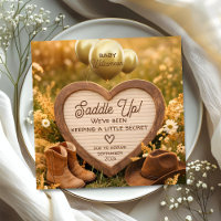 Rustic Western Heart Sign Baby Reveal Pregnancy