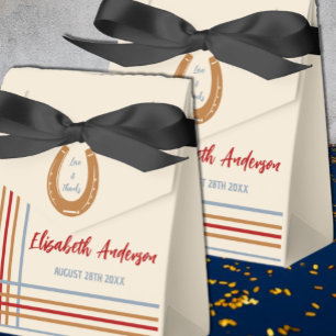 Rustic Western Horseshoe Baby Shower Favor Box