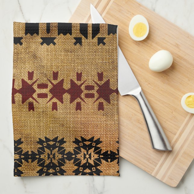 Rustic Western Mud-cloth Kitchen Towel (Quarter Fold)