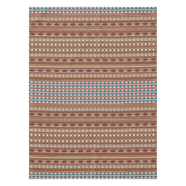 Rustic Western Pattern Cotton Tablecloth (Front)