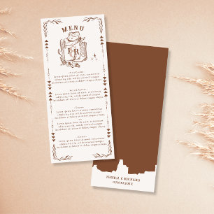 Rustic Western Ranch Farm Barn Cowboy Boots Menu