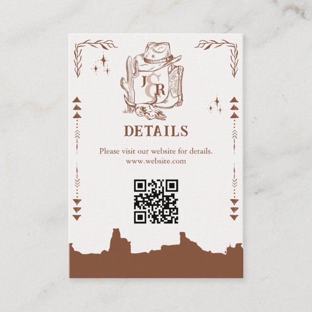 Rustic Western Ranch Farm Barn Cowboy Thank You Enclosure Card (Front)
