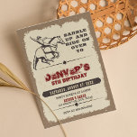 Rustic Western Rodeo Cowboy Birthday Invitation<br><div class="desc">Throwing a western party? This invitation is perfect for your kid's cowboy-themed birthday party! Check out Cowboy Party Collection for more matching items.</div>