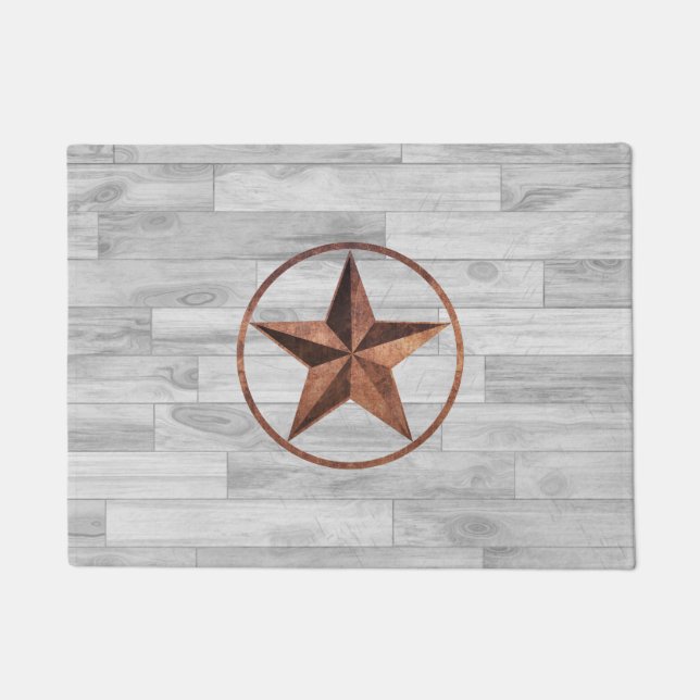 Rustic Western Style Star Doormat (Front)