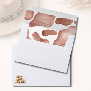 Rustic Western Theme Boy and Girl Baby Shower Envelope