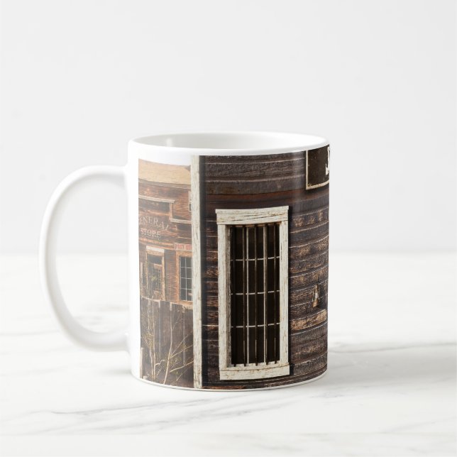 Rustic western town jail. 3d ing. Part of a wester Coffee Mug (Left)
