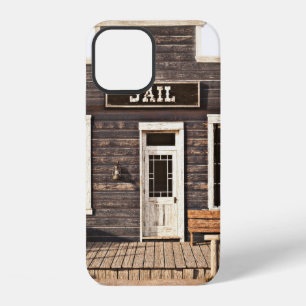 Rustic western town jail. 3d ing. Part of a wester iPhone 12 Case