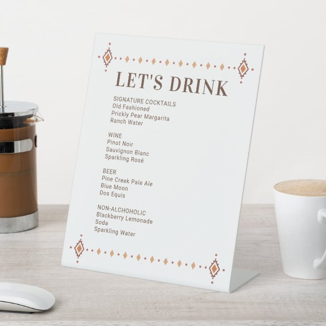 Rustic Western Wedding Drink Sign  (In SItu)