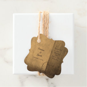 Rustic Western Wood Barn Country Vintage Wedding Favour Tags