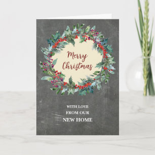 Rustic We've Moved New Address Christmas Card