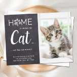 Rustic Weve Moved New Address Pet Photo Cat Moving Postcard<br><div class="desc">Home is Where The Cat Is ... and the cat moved! Let your best friend announce your move with this cute and funny custom pet photo cat moving announcement card in a rustic chalkboard slate design with paw print. Personalize with your favourite cat photo, names and your new address. This...</div>