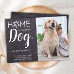 Rustic Weve Moved New Address Pet Photo Dog Moving Announcement<br><div class="desc">Home is Where The Dog Is ... and the dog moved! Let your best friend announce your move with this cute and funny custom pet photo dog moving announcement card in a rustic chalkboard slate design with paw print. Personalize with your favourite dog photo, names and your new address. This...</div>