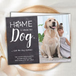 Rustic Weve Moved New Address Pet Photo Dog Moving Postcard<br><div class="desc">Home is Where The Dog Is ... and the dog moved! Let your best friend announce your move with this cute and funny custom pet photo dog moving announcement card in a rustic chalkboard slate design with paw print. Personalize with your favourite dog photo, names and your new address. This...</div>