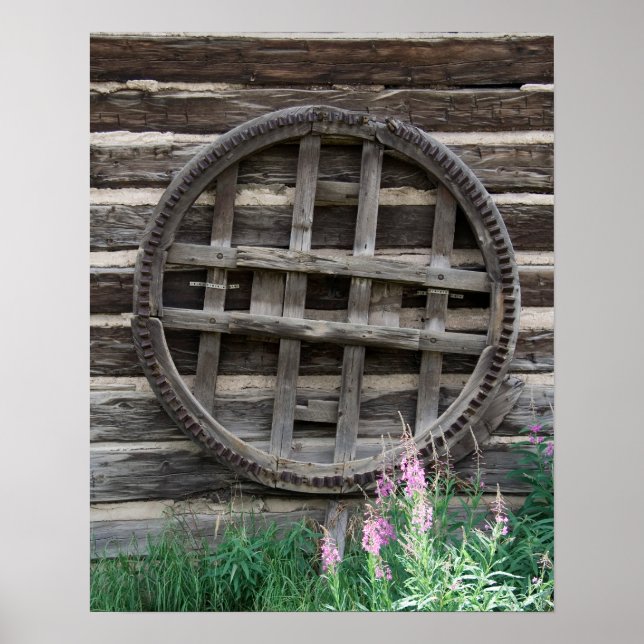 Rustic Wheel 16x20 Poster (Front)