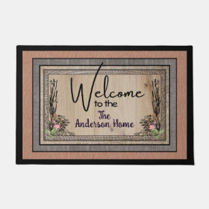 Rustic Whimsy Country Personalized Door Mat
